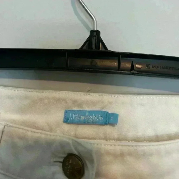 J. McLaughlin White Straight leg Pull on Pant Women’s  Size 4 - Picture 2 of 5